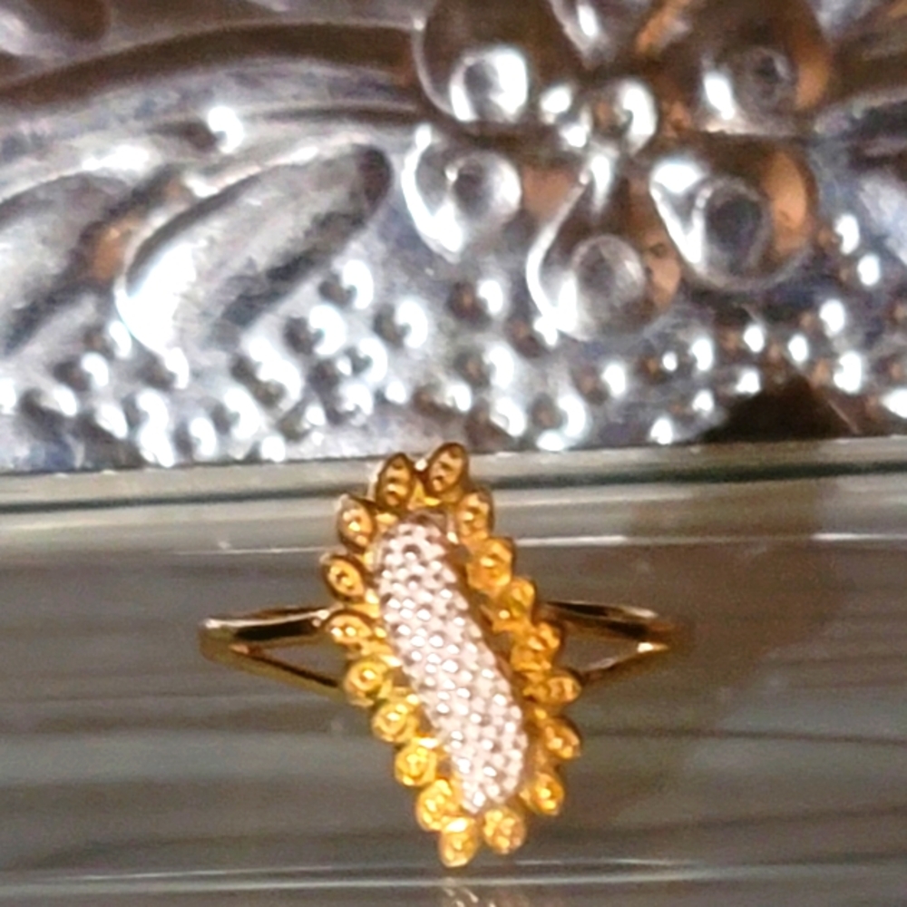 Diamond(Yellow) Accent  Ring
